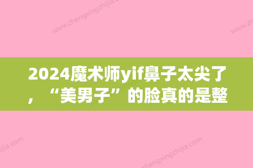 2024魔术师yif鼻子太尖了	，“美男子	”的脸真的是整容出来的作品吗？