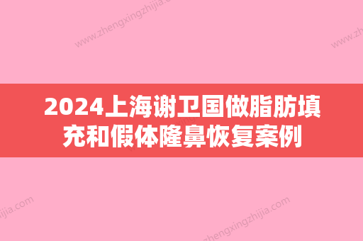 2024上海谢卫国做脂肪填充和假体隆鼻恢复案例