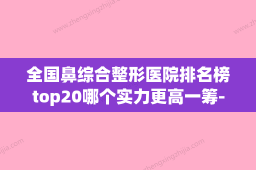 全国鼻综合整形医院排名榜top20哪个实力更高一筹-技术_实例效果都很靠谱 - 整形之家