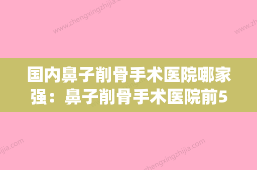 国内鼻子削骨手术医院哪家强：鼻子削骨手术医院前50名强势揭秘(鼻子削骨痛不痛) - 整形之家