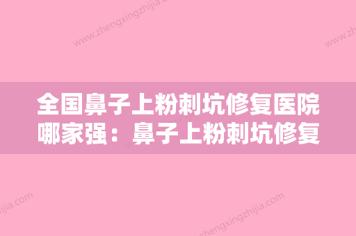 全国鼻子上粉刺坑修复医院哪家强：鼻子上粉刺坑修复医院前50强名单如下 - 整形之家