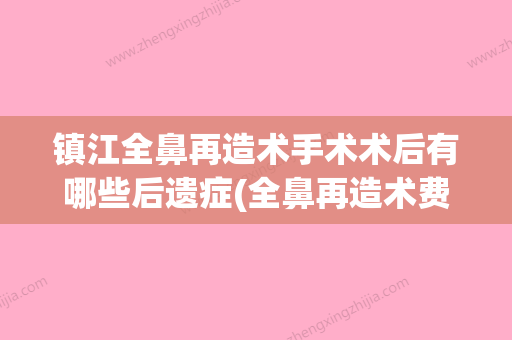 镇江全鼻再造术手术术后有哪些后遗症(全鼻再造术费用是多少) - 整形之家