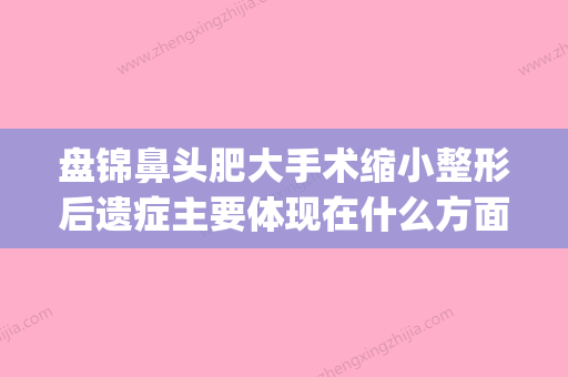 盘锦鼻头肥大手术缩小整形后遗症主要体现在什么方面(鼻头肥大缩小手术怎么做的) - 整形之家