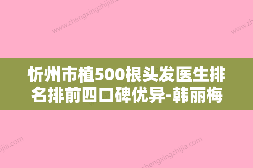 忻州市植500根头发医生排名排前四口碑优异-韩丽梅医生风格及技术优势详细解答 - 整形之家