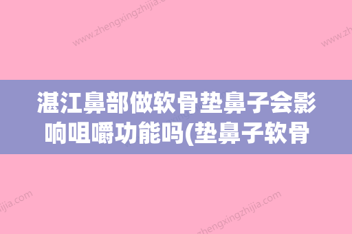 湛江鼻部做软骨垫鼻子会影响咀嚼功能吗(垫鼻子软骨可以放一辈子吗) - 整形之家