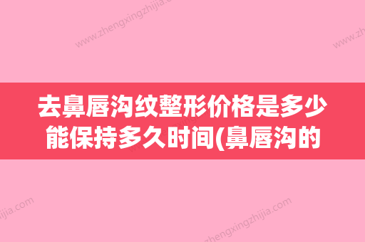 去鼻唇沟纹整形价格是多少能保持多久时间(鼻唇沟的去除手术有哪些) - 整形之家