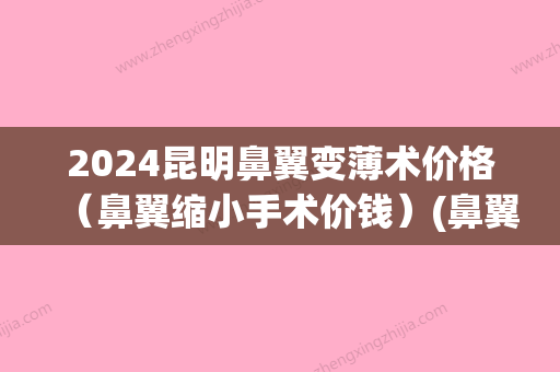 2024昆明鼻翼变薄术价格（鼻翼缩小手术价钱）(鼻翼延长手术多少钱)