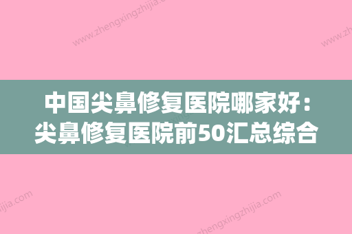 中国尖鼻修复医院哪家好：尖鼻修复医院前50汇总综合(修鼻尖的方法) - 整形之家