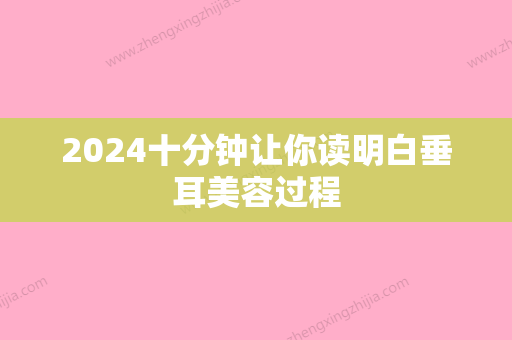 2024十分钟让你读明白垂耳美容过程