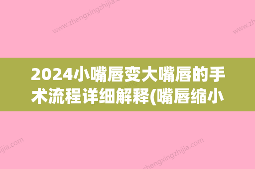 2024小嘴唇变大嘴唇的手术流程详细解释(嘴唇缩小术的过程图片)