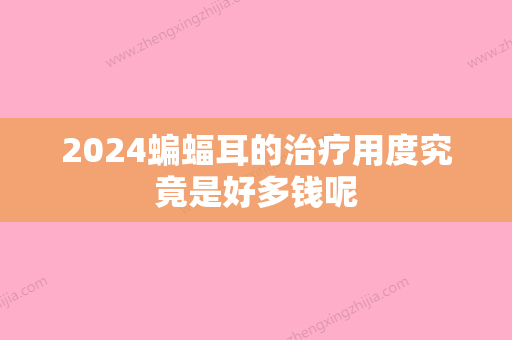 2024蝙蝠耳的治疗用度究竟是好多钱呢