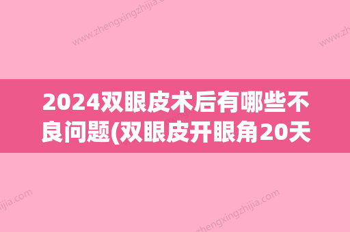 2024双眼皮术后有哪些不良问题(双眼皮开眼角20天恢复图2024)