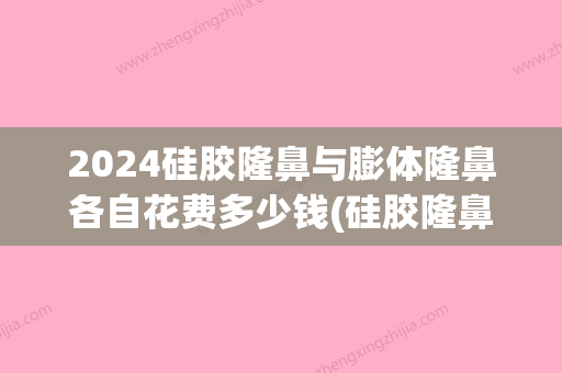 2024硅胶隆鼻与膨体隆鼻各自花费多少钱(硅胶隆鼻大概多少钱)