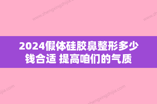 2024假体硅胶鼻整形多少钱合适 提高咱们的气质