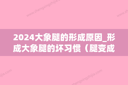 2024大象腿的形成原因_形成大象腿的坏习惯（腿变成大象腿是什么病）