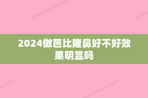 2024做芭比隆鼻好不好效果明显吗