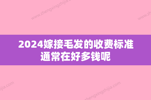 2024嫁接毛发的收费标准通常在好多钱呢