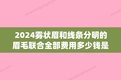 2024雾状眉和线条分明的眉毛联合全部费用多少钱是多少钱(雾加线条眉毛多少钱)