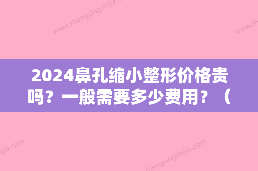 2024鼻孔缩小整形价格贵吗？一般需要多少费用？（鼻子缩小大概多少费用）