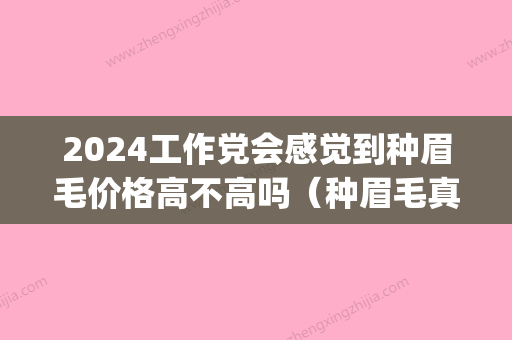 2024工作党会感觉到种眉毛价格高不高吗（种眉毛真的有用吗）(2024年眉毛)