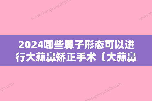 2024哪些鼻子形态可以进行大蒜鼻矫正手术（大蒜鼻子怎么变小不要手术）