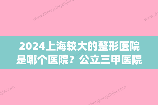 2024上海较大的整形医院是哪个医院？公立三甲医院整形科推荐(上海三甲整形医院有哪几家)