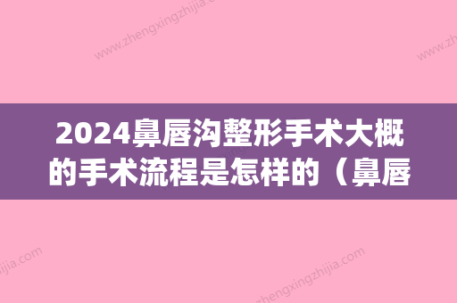 2024鼻唇沟整形手术大概的手术流程是怎样的（鼻唇沟手术切口）(鼻唇沟手术方法是什么)