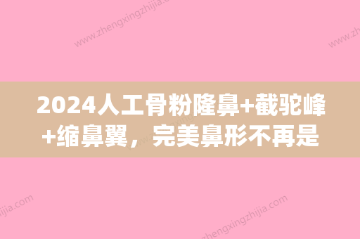 2024人工骨粉隆鼻+截驼峰+缩鼻翼，完美鼻形不再是梦想!!(鼻整形截骨)