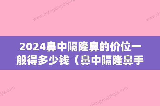 2024鼻中隔隆鼻的价位一般得多少钱（鼻中隔隆鼻手术多少钱）(鼻中隔整形手术多少钱)