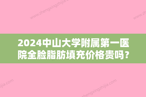 2024中山大学附属第一医院全脸脂肪填充价格贵吗？内含亲身案例