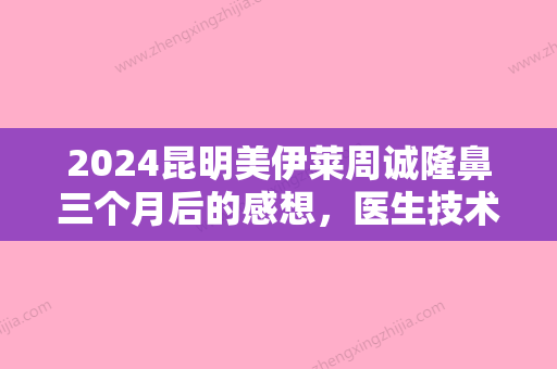 2024昆明美伊莱周诚隆鼻三个月后的感想	，医生技术内透！