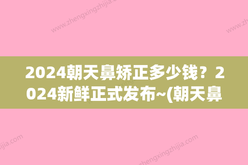 2024朝天鼻矫正多少钱？2024新鲜正式发布~(朝天鼻矫正术)