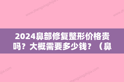 2024鼻部修复整形价格贵吗？大概需要多少钱？（鼻子整形修复得多少钱）