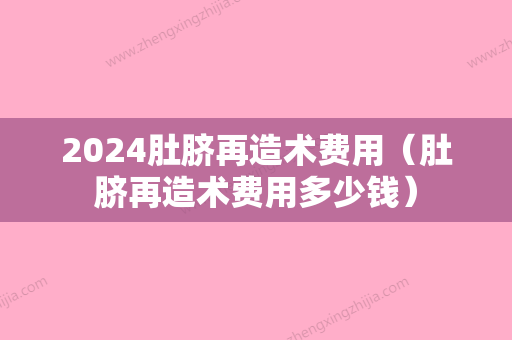 2024肚脐再造术费用（肚脐再造术费用多少钱）