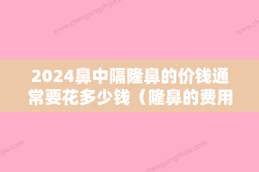 2024鼻中隔隆鼻的价钱通常要花多少钱（隆鼻的费用大概在多少钱左右）