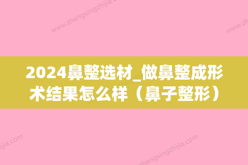 2024鼻整选材_做鼻整成形术结果怎么样（鼻子整形）(2024年流行哪些鼻型图片)