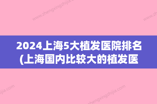 2024上海5大植发医院排名(上海国内比较大的植发医院是哪家)