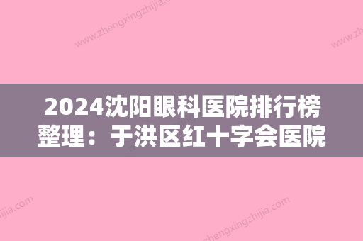 2024沈阳眼科医院排行榜整理：于洪区红十字会医院分院	、沈阳市和平区第八医院、