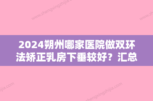 2024朔州哪家医院做双环法矫正乳房下垂较好？汇总一份口碑医院排行榜前五点评