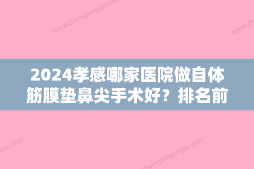 2024孝感哪家医院做自体筋膜垫鼻尖手术好？排名前三云梦县人民医院、缘临、丽莱