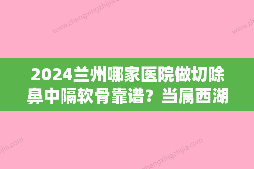 2024兰州哪家医院做切除鼻中隔软骨靠谱？当属西湖、中泰、西罗姆这三家!价格(案