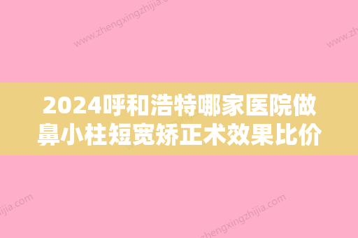 2024呼和浩特哪家医院做鼻小柱短宽矫正术效果比价好？2024-还有整鼻小柱短宽矫正