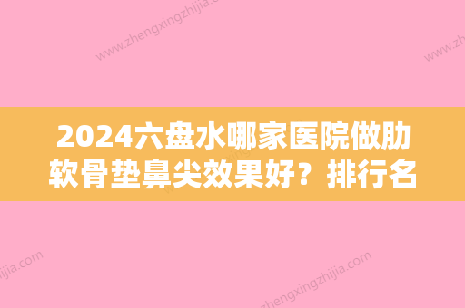 2024六盘水哪家医院做肋软骨垫鼻尖效果好？排行名单有吴氏嘉美、六盘水市人民医