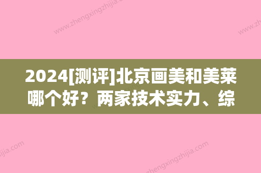 2024[测评]北京画美和美莱哪个好？两家技术实力	、综合水平、规模资质分析~