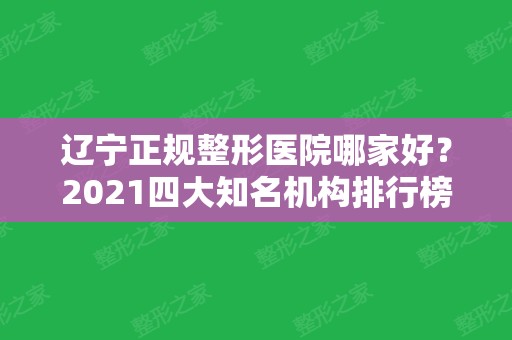 辽宁正规整形医院哪家好？2024四大知名机构排行榜发布！隆鼻价格费用在线查询